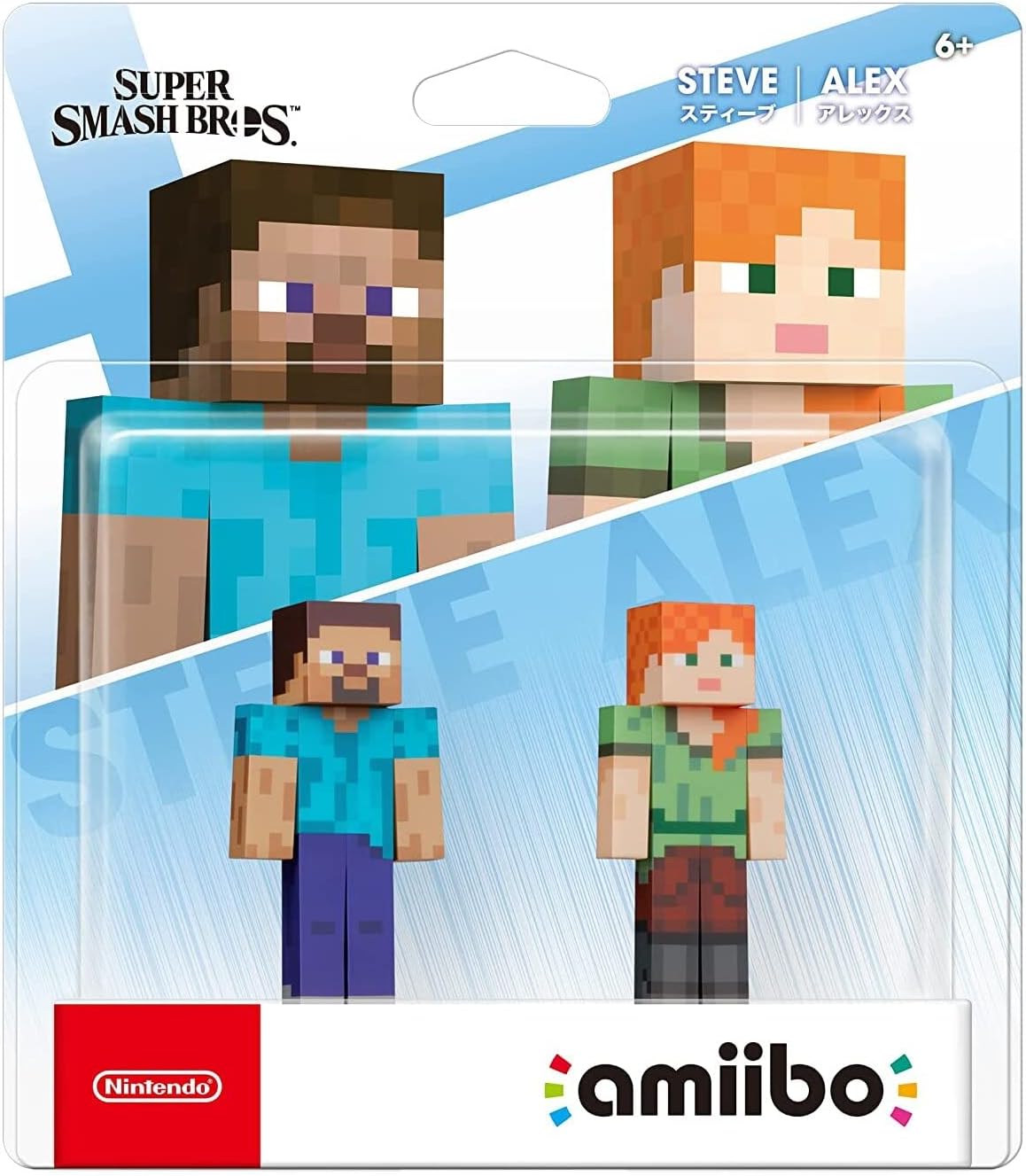 Amiibo Steve y Alex Pack (Minecraft) | Super Smash Bros
