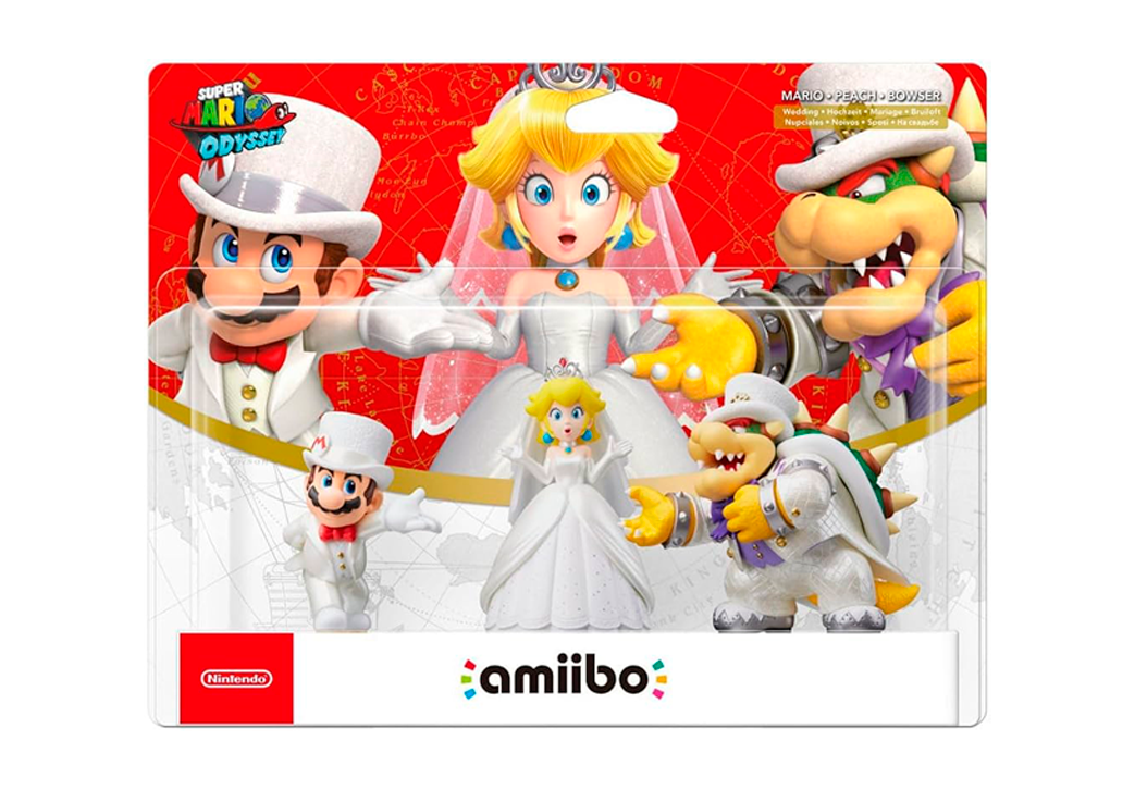 Amiibos Triple Pack Boda (Mario, Peach, Bowser) | Super Mario Oddysey