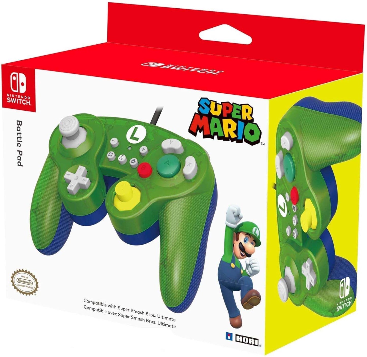 Control Battle Pad Original Nintendo Switch (HORI) | Luigi